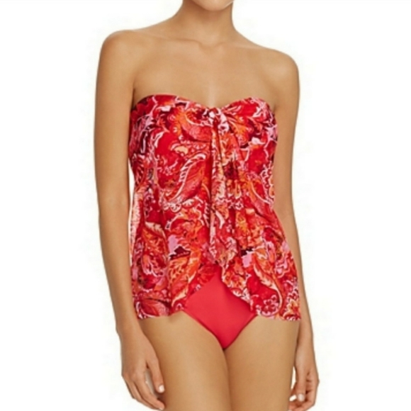 RALPH LAUREN Flyaway Strapless Swimsuit size 4